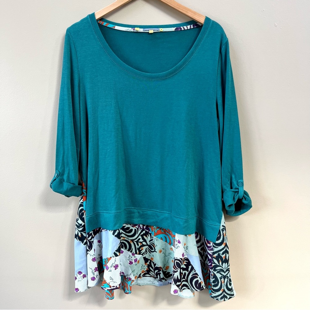 Anthropologie Little Yellow Button Skirted Bottom Tunic Women’s Size XL